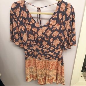 floral romper NWOT!